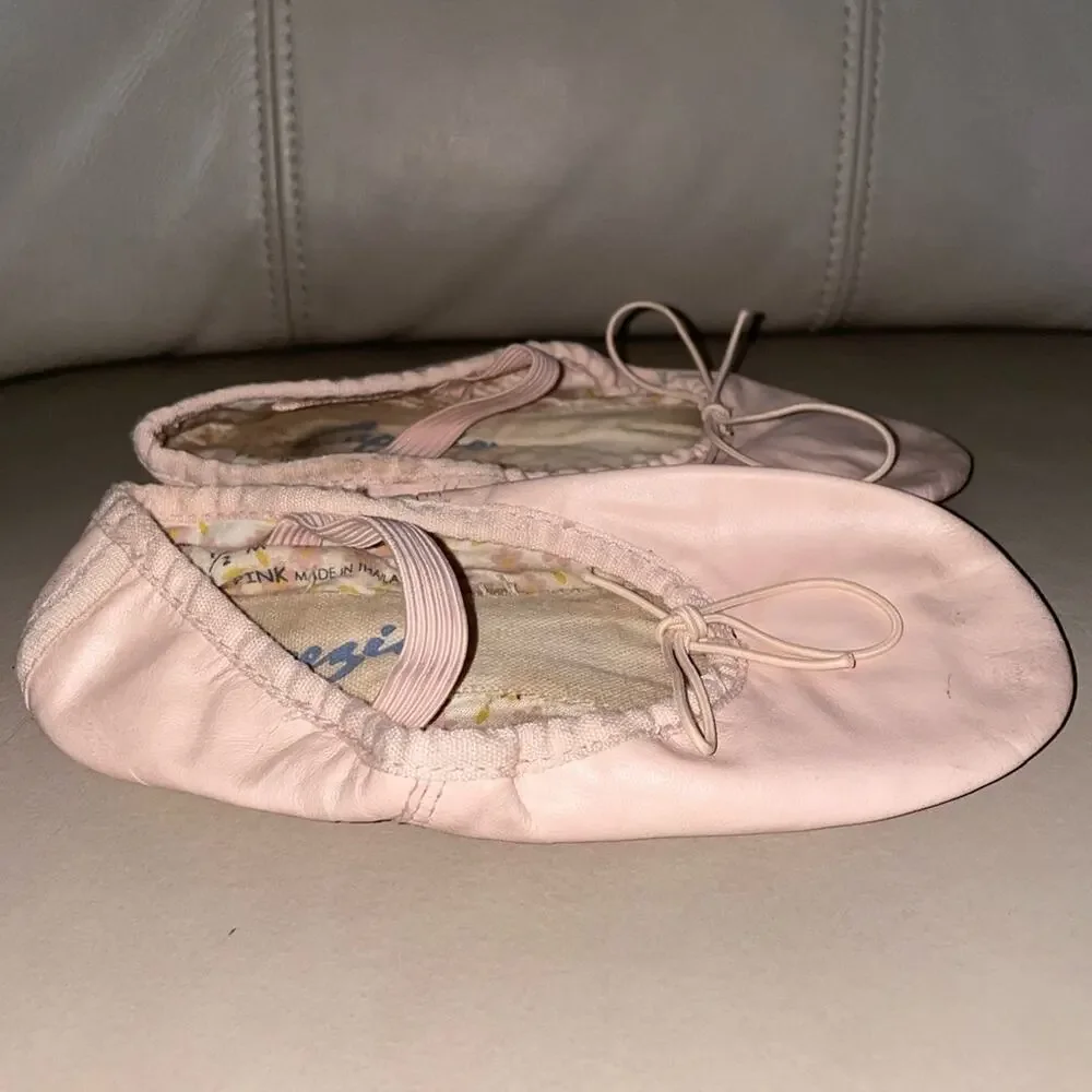 🩰 Capezio 205C Daisy Pink Leather Ballet Slippers - Size 11.5 M